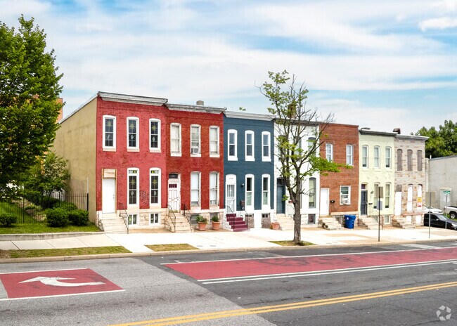 Homes with painted brick are available to rent or buy in the South Clifton Park neighborhood.