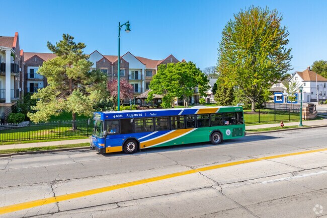 City Center in West Allis has many bus lines, making local travel easy.
