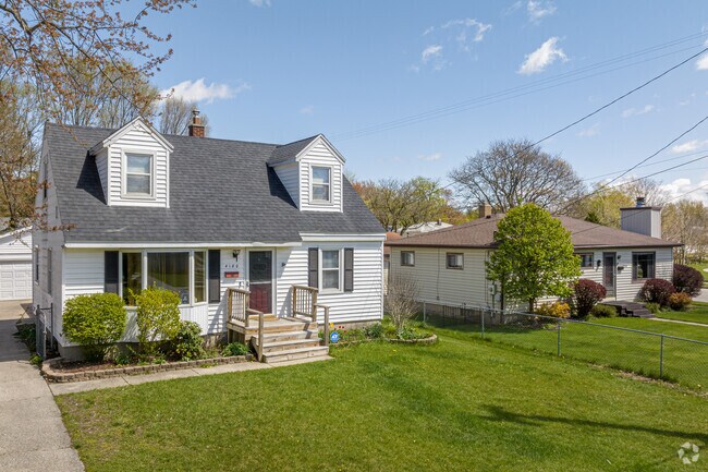 Many homes in the Oriole Park neighborhood have large front yards.
