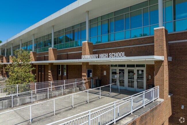 The Main Entrance of Dunwoody High School.
