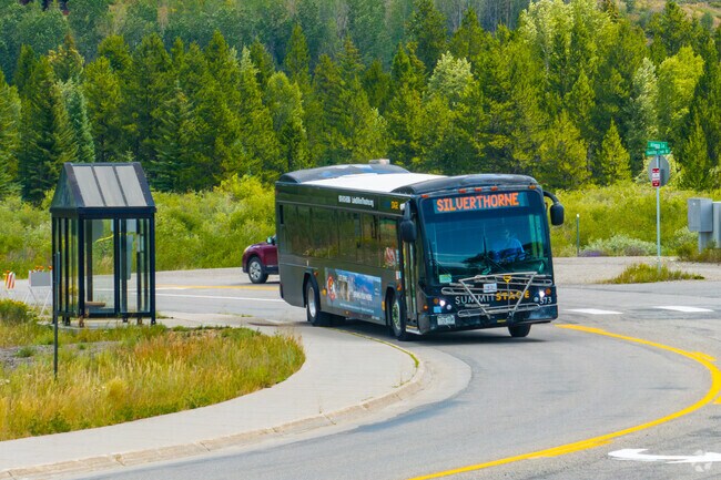 The Summit Stage bus line gives free rides into Silverthorne.