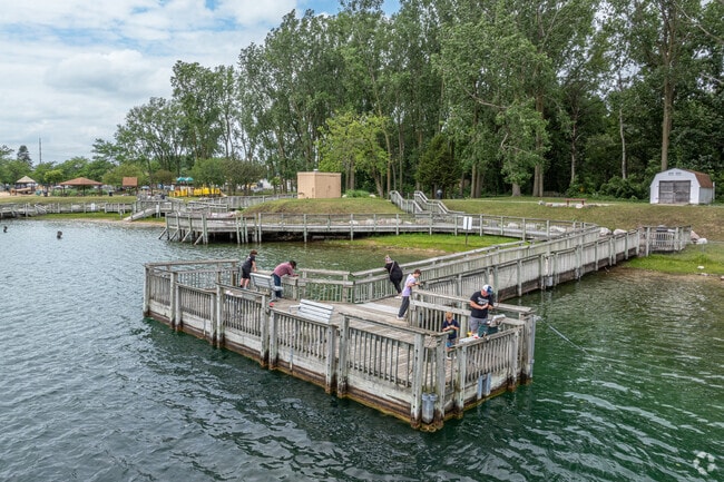 Versluis Park near Northview features a fishing pier that’s popular with locals.