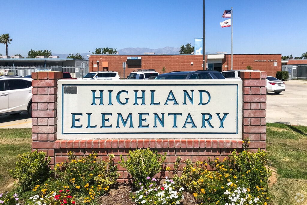 Highland Elementary serves students in a quiet corner of Norco.