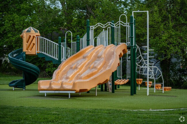 Maple Elementary School has a playground that engages children.