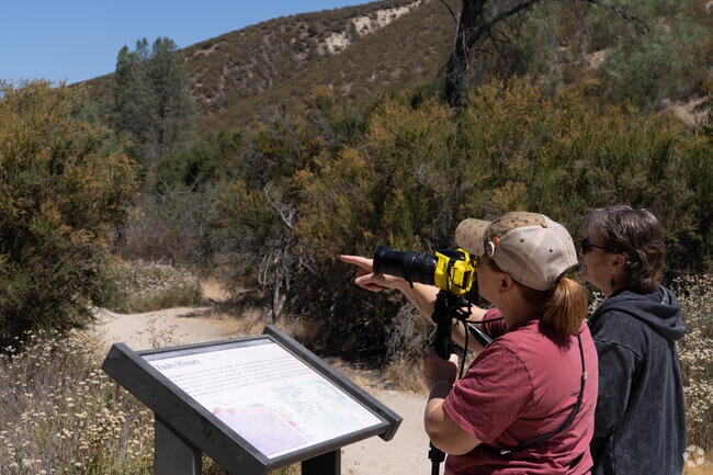 Bird watchers at Pinnacles National Park near Pine Canyon scan the skies for soaring condors.