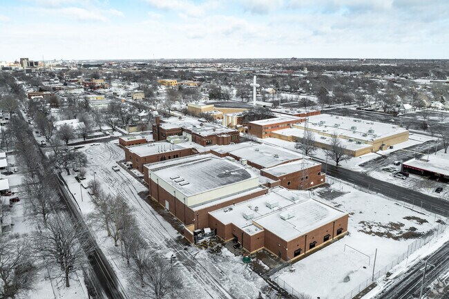 Here is an aerial view of Hamilton Middle School.