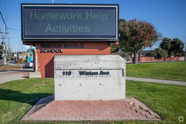 Winton Middle School in Hayward gets a C on Niche.
