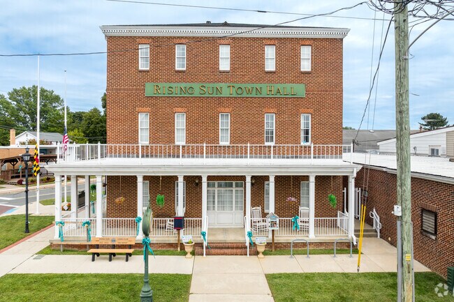 Rising Sun Town Hall hosts seasonal events like the Fall Spooktacular and Winter Parade.