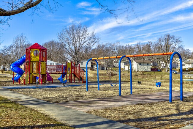 The playground equipment is fun for all at Orchard Park.