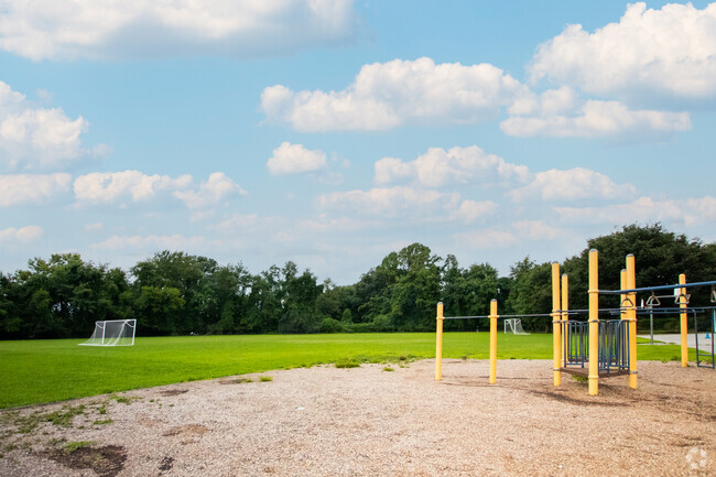 The back playground at Kemp Mill Elementary also has a jungle gym.