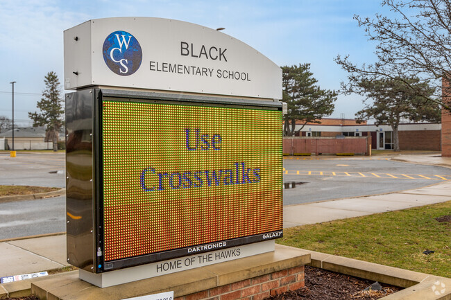 The sign at Black Elementary School.