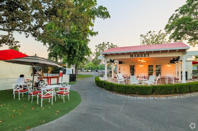 Silverado Resort Market is a great place to grab a drink and bite at sunset in Napa.