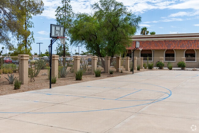 The recreation centers in Sun City West offers the residents a chance to shoot hoops.