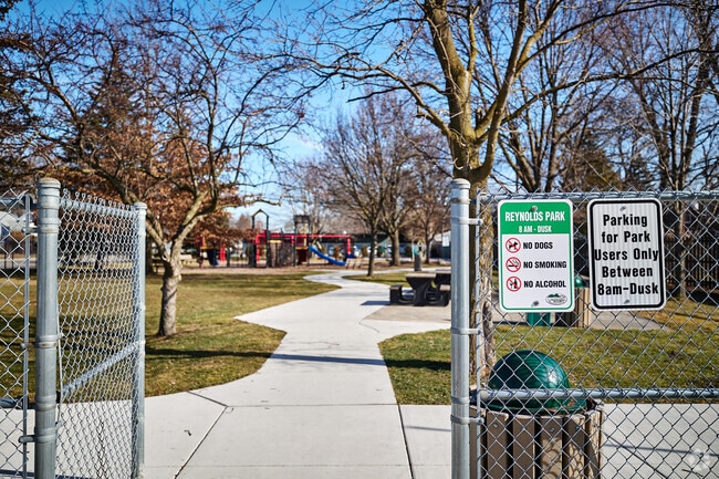 Enjoy the walking trails at Reynolds Park in Huntington Woods.
