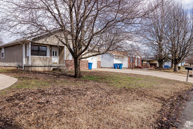 Some yards in Westpark have large shade trees.