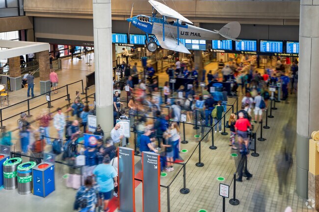 Travels whisk through security at Pittsburgh International Airport in Findlay Township.