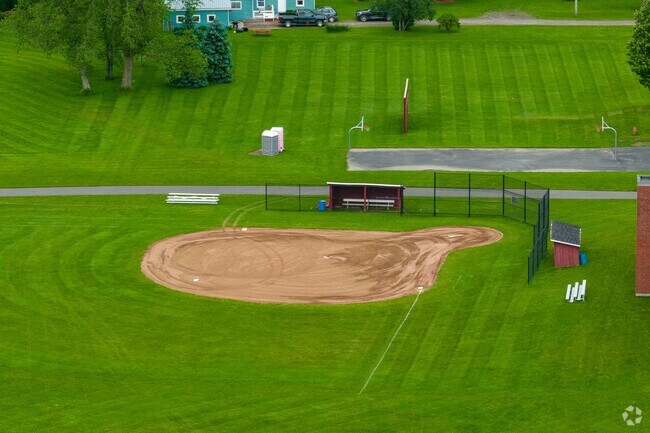 Deruyter Elementary School also has a softball field.