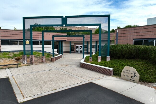 Archways welcome students to Cynthia Mann Elementary School in Collister.