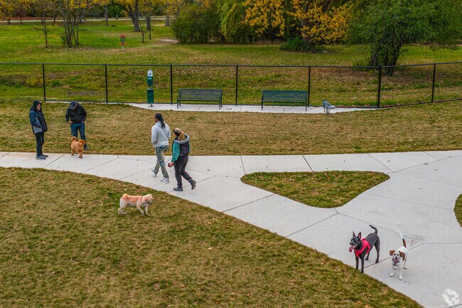 Palmer Park has many places for Hawthorne Park residents to walk with their four-legged friends.