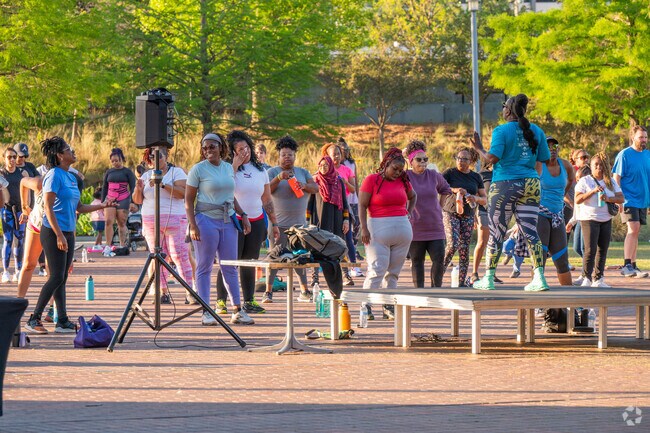 Railroad Park has free exercises classes in the Parkside Neighborhood.