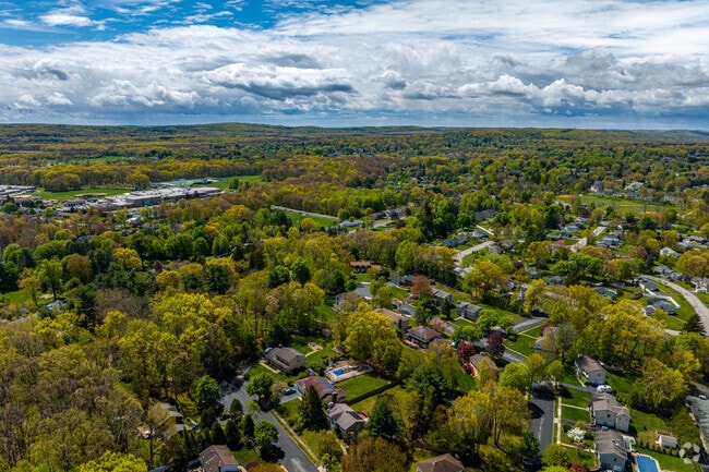 Aerial view of neighborhoods in Succasunna