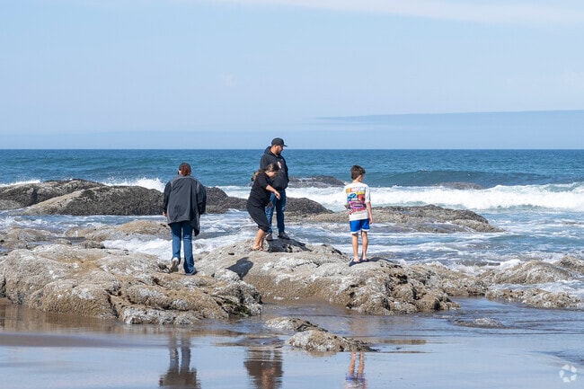 There are beaches available in the Salishan area.