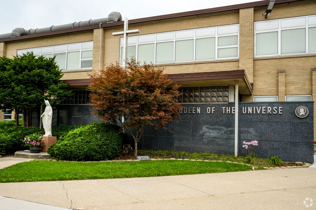 Queen Of The Universe School building in West Lawn.