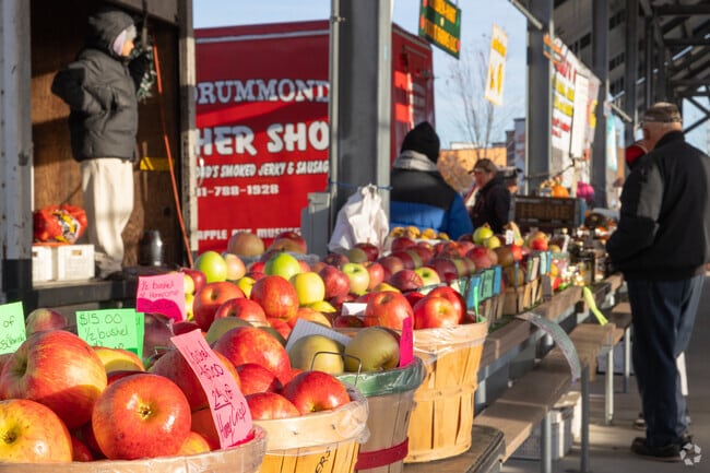 Residents of East Muskegon can head downtown to the Muskegon Farmers Market for fresh produce.