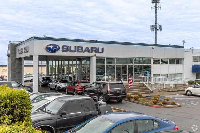 The Mount Hood neighborhood features several car dealerships along Highway 26.