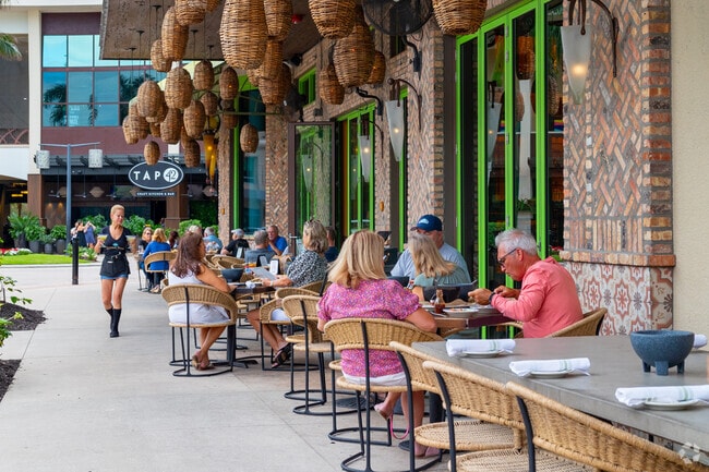 Rocco's Tacos is a favorite place to dine in the Mercado shopping area.