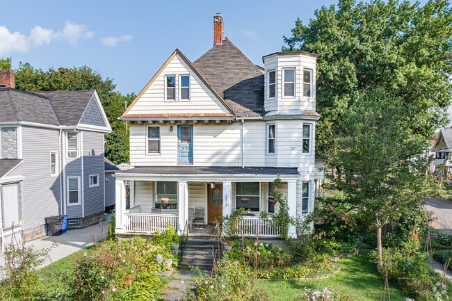 Victorian homes stand out in Brooklyn-Centre.