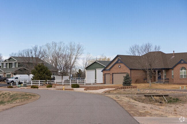 Wide streets are found in the Box Elder Creek Ranch.