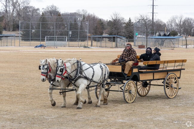 You'll find free horse drawn carriage rides at the Apple Valley Mid-Winter Fest.