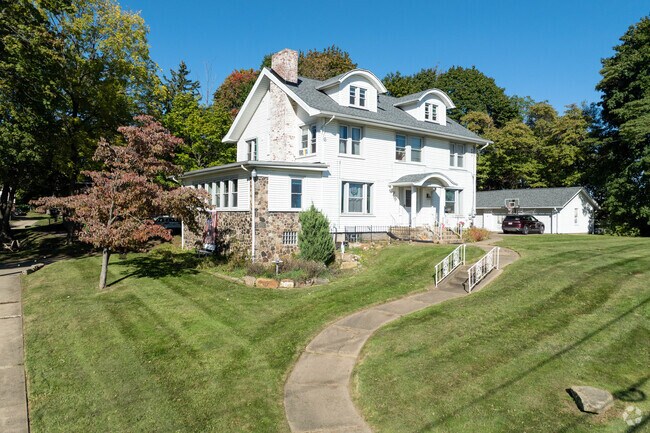 This nice example of a Colonial-style home can be found in the Mount Vernon neighborhood.