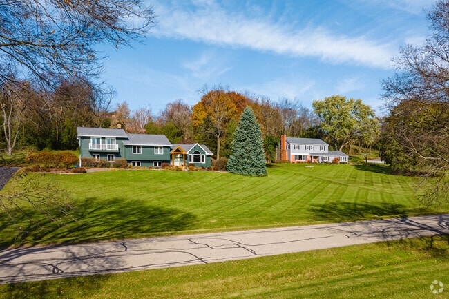 Trout Valley homes sit on expansive lots with large yards.
