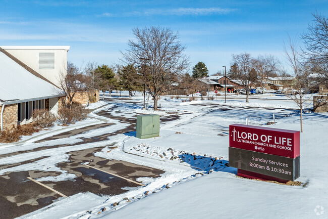 THe welcome sign at Lord of Life Lutheran School in Thornton, Colorado.