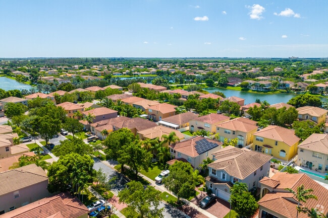 Waterstone homes with beautiful terracotta roofs.