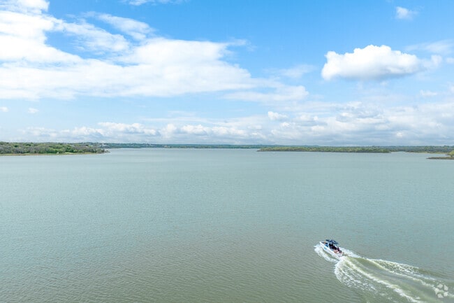 Lake Lewisville borders Highland Village and makes for a relaxing day on the beach.