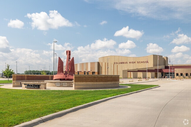 Students enjoy the atmosphere at Columbus High School in Columbus.
