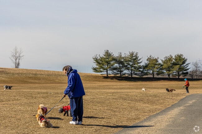 Residents of Oak Hill enjoy taking their pets out for walks.