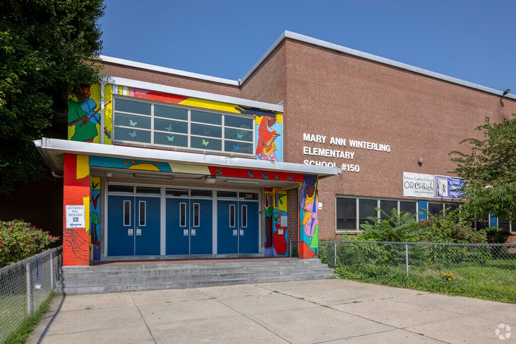 Mary Ann Winterling Elementary School front entrance in Lexington.