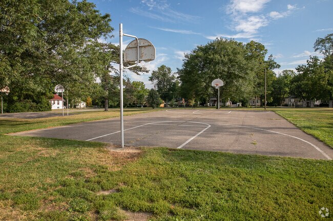 Resident's enjoy the basketball court at Washington Park in Glendale, Ohio.