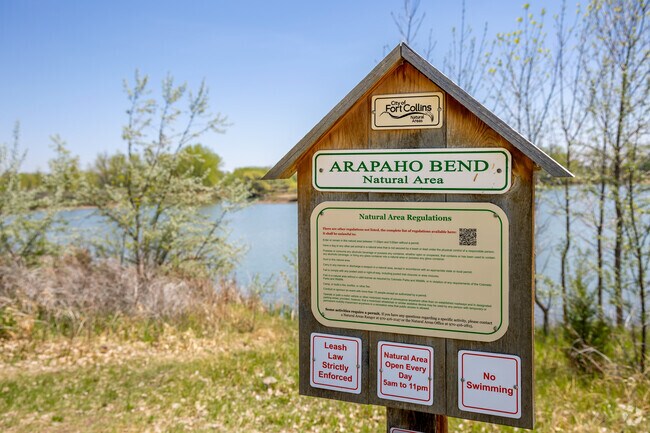 Arapaho Bend Natural Area, one of Fort Collins's most scenic spots, sits near Dakota Ridge.