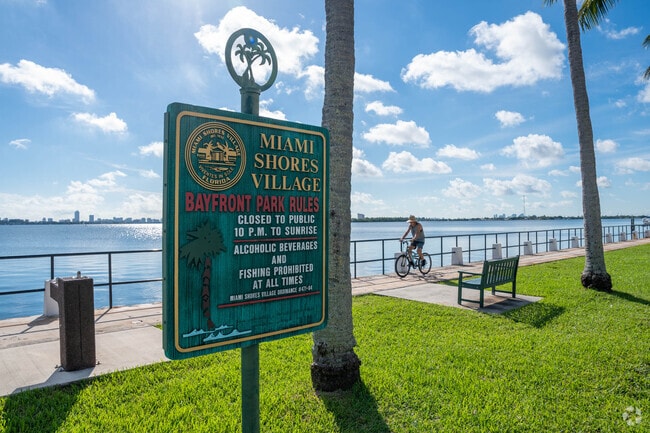 Miami Shores Bayfront Park is a highlight of the neighborhood offering benches and paths.