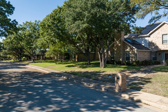 Large trees grace the yards of the well established homes in Duncanville, Texas.