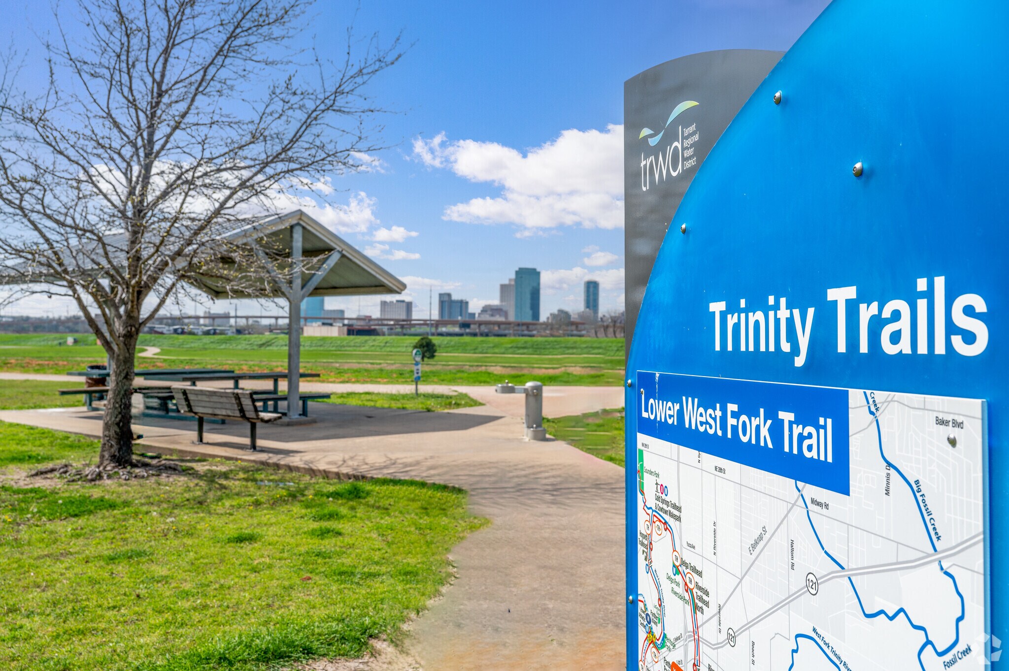 Connected through Woodhaven through the Trinity Trails that stretch all the way from Dallas.
