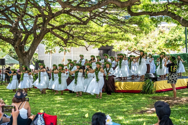 The Annual Prince Lot Hula Festival takes place at the Frank Fasi Civic Center.