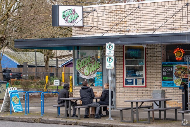 Enjoy a beer or sandwich at the East Side delicatessen.