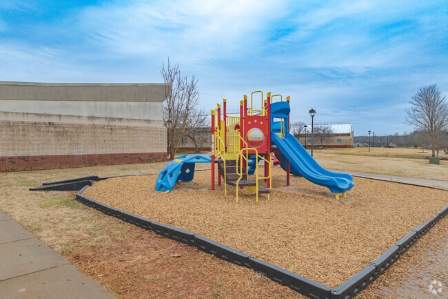 Reedy Fork Elementary School offers multiple playgrounds.
