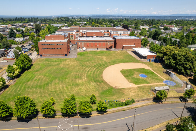 The baseball field behind Jefferson Highschool.
